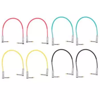 2 шт., 12-дюймовая гитарная перемычка, штекер 1/4 дюйма, гитарный кабель для педали эффектов, музыкальный инструмент из чистой меди, Ca Cyan