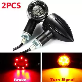 2 шт. 12 светодиодов 3 провода мотоциклетные светодиодные указатели поворота сигнальные мигающие стоп-сигналы пуля поворотные огни чёрный