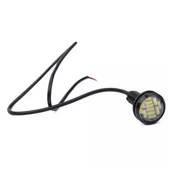 2 шт. 12 В 15 Вт автомобильный фонарь заднего хода Eagle-Eye LED дневные ходовые огни DRL фонари заднего хода 23 мм ABS 12 светодиодов белый сигнальный фонарь предотвращения столкновений CHINA