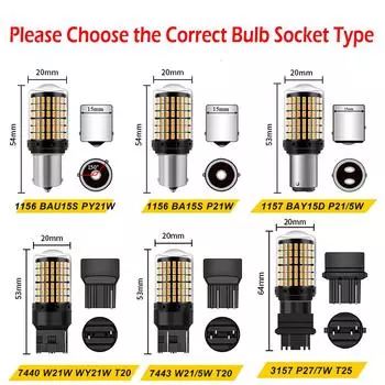 2 шт. 12 В-24 В сигнальные огни 1156 BA15S BAU15S 1157 BAY15D 7440 7443 T20 3157 T25 144smd светодиодные лампы автомобильные стоп-сигналы поворотники автолампы Red