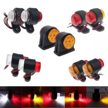 2 шт. 12 В/24 В светодиодный боковой габаритный фонарь для грузовика, индикатор, лампы для прицепа, грузовика, фургона, каравана, предупреждающий световой сигнал поворотника, лампа указателя поворота