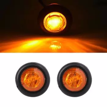 2 шт. 12 В 24 В универсальный боковой габаритный указатель поворота светодиодный пулевидный фонарь для грузовика прицепа грузового автомобиля задний фонарь герметичный светодиодный габаритный фонарь красный