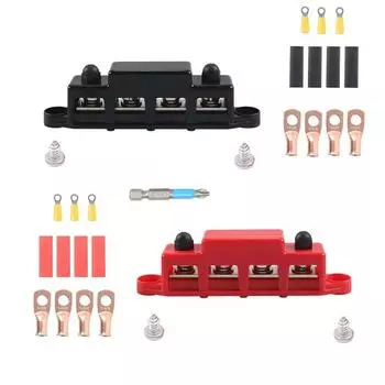 2 шт. 12 В-48 В M8 автомобильная аудиосистема шина распределительный блок питания набор 5/16 4xM8 для автомобиля грузовика кемпера фургона автомобильные аксессуары CHINA