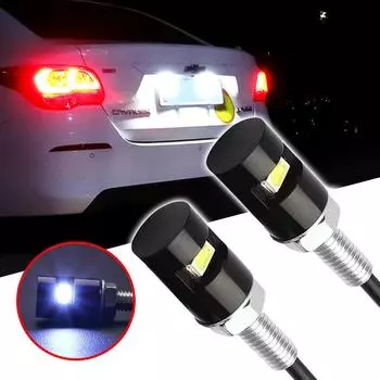 2 шт. 12 В 5630 SMD светодиодные лампы для автомобильных мотоциклов, номерных знаков, лампы для задних фонарей, болты, лампы, источник света чёрный