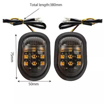 2 шт., 12 В, 9 светодиодов, указатель поворота для мотоцикла, лампа-пиранья, мигалка, индикаторы поворота для мотоцикла, мигалка, желтое освещение 2pcs