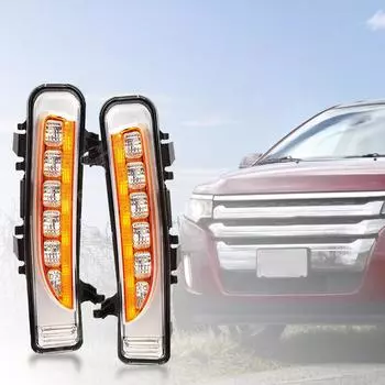 2 шт. 12 В дневные ходовые огни водонепроницаемые противотуманные фары указатель поворота лампа DRL для Ford Edge 2009-2014 CHINA