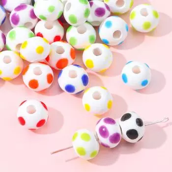 2 шт. 12x9 мм керамические бусины ручной работы в круглые точки для самостоятельного изготовления ювелирных изделий, аксессуары чёрный