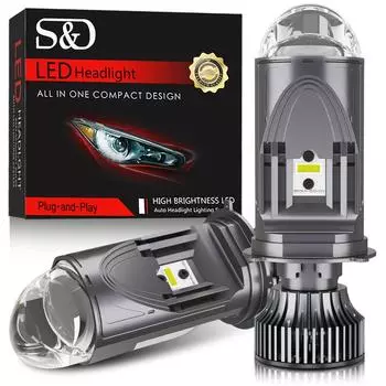 2 шт. 140 Вт 60000LM Двойная линза/Одна линза H4 Светодиодная лампа для фар Лампа проектора Дальний/ближний свет Автомобиль Модернизация LHD RHD Фара Canbus без ошибок LHD Single Lens