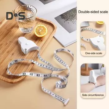 2 шт. 154 см мягкая измерительная лента мини талии измерительная лента портативная швейная портняжная ткань лента для похудения тела гибкая линейка чёрный