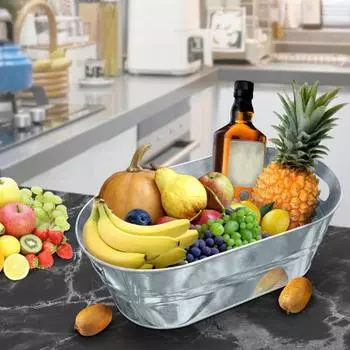 2 шт. 15 л ведро для льда, металлическое ведро для льда для пива, напитков, большая емкость, охладитель для напитков, ведро для хранения для вечеринки 15L