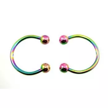 2 шт. 16 калибра, кольцо-подкова со штангой для бровей и губ, ювелирные изделия