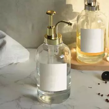 2 шт., 17 унций, прозрачный стеклянный диспенсер для сиропа, бутылка с насосом для сиропа, аксессуары для бара Cfee, шампунь серебряный