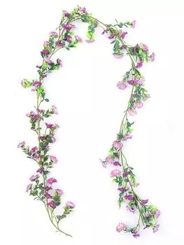 2 шт., 180 см, искусственная лоза ромашки, искусственный цветок, цветочные веревки, висячие лозы плюща, искусственные лозы ромашки для дома, декор свадебной арки фиолетовый
