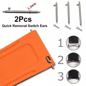 2 шт. 18/20/22 мм ремень быстросъемный пружинный штифт стальной стержень 20mm