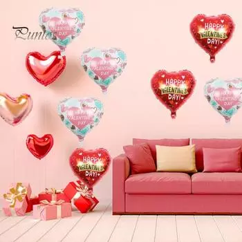2 шт. 18 дюймов модный романтический долговечный воздушный шар для вечеринки с Днем святого Валентина, воздушный шар из алюминиевой фольги, Декор сцены, реквизит