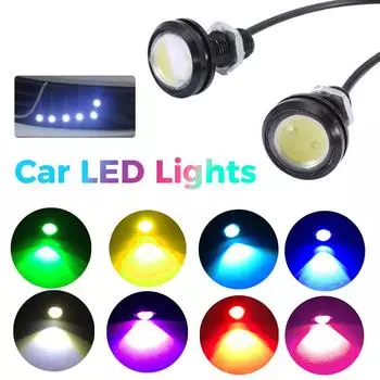 2 шт. 18 мм светодиодные фары для мотоцикла Eagle Eye, супер яркие дневные ходовые огни DRL, стоп-сигнал заднего хода, водонепроницаемые