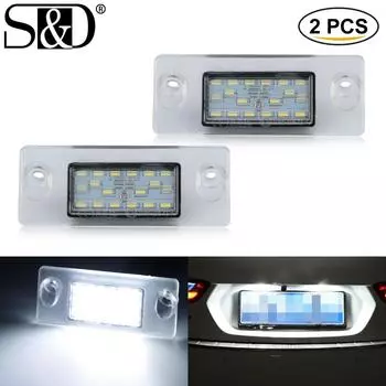 2 шт. 18SMD светодиодные фонари номерного знака для A3 8L A4 B5 95-01 S5 B5 S3/Sportback 97-03 A4/S4 Avant 95-99, лампа для автомобильного номерного знака 8D9943021