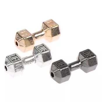 2 шт. 1/12 кукольный домик миниатюрные штанги гантели фитнес-гири тренажерный зал модель игрушки чёрный