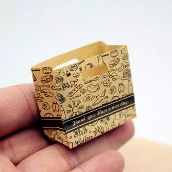 2 шт. 1/12 кукольный домик мини пустой мешок для хлеба коровья кожа бумажный мешок модель кукольный домик пакеты для упаковки еды аксессуары для кукольного домика one size