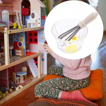 2 шт. 1:12 масштаб миниатюрный венчик для взбивания яиц ролевые игры реквизит кукольный домик кухонные украшения миска для яиц