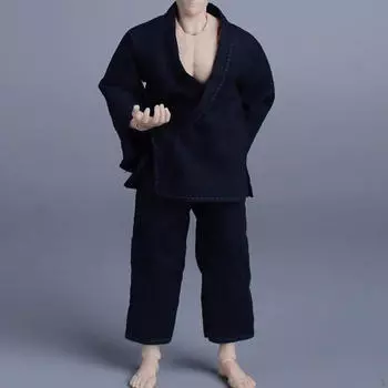 2 шт. 1:12 шт. костюм мужской фигуры брюки и пальто миниатюра для 6 дюймовых фигурок аксессуары темно-синий