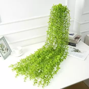 2 шт. 1,2 м искусственные подвесные растения искусственные подвесные растения эвкалипта устойчивые к ультрафиолетовому излучению пластиковые растения для комнаты свадьбы внутреннего балкона декор светло-зеленый