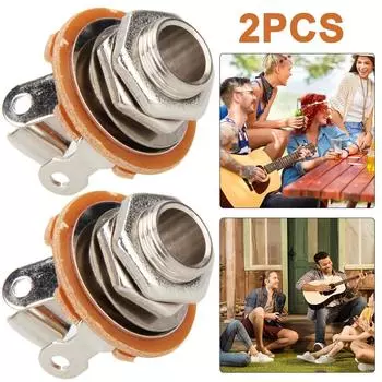 2 шт. 1/4-дюймовый гитарный штекерный разъем 2-проводной моно-джек для электрогитары