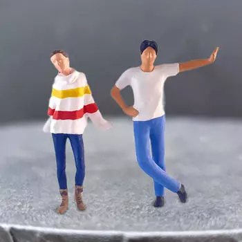 2 шт. 1/64 Фигурки людей Мини Студенты Диорама Персонаж Фигурка для кукольного домика