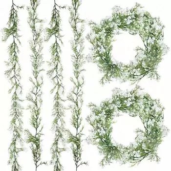 2 шт. 1,8 м искусственная подвесная гирлянда из гипсофилы, искусственные лианы из цветов гипсофилы, гирлянда из цветов гипсофилы для свадебной вечеринки, домашний фон, настенный декор фиолетовый