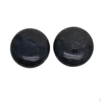 2 шт. 1 дюйм круглые бусины кабошон DIY ювелирные изделия аксессуары для изготовления аксессуаров Black