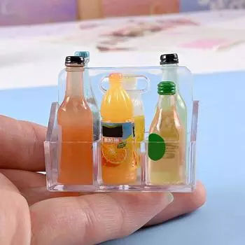 2 шт./1 комплект мини-бутылка для напитков, молочная бутылка, основание, декоративная сцена, кукольный домик для игрушек, модель