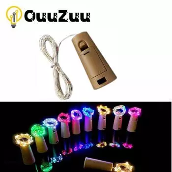 2 шт., 1 м/2 м/3 м, медная проволока, батарейный отсек, гирлянда, светодиодное свадебное украшение для украшения дома, фея для украшения вечеринки, гирлянда 1M синий