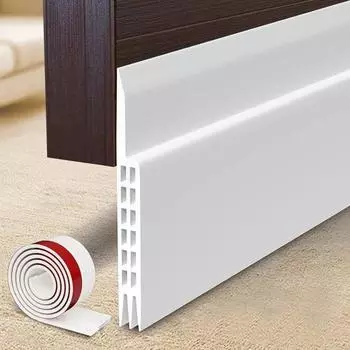 2 шт. 1 м нижняя уплотнительная лента для двери клейкая TPE под дверью подметать погода 2pcs белый