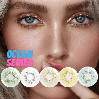 2 шт. (1 пара) контактные линзы цветные контактные линзы для глаз контактные линзы с силой ежегодная косметика для цвета глаз UYAAI