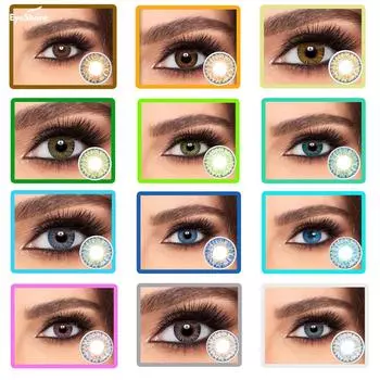 2 шт./1 пара, увеличивающие цвет глаз, 3 тона, 12 цветов, косметические контактные линзы естественного вида