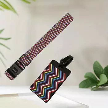 2 шт. (1 ремень для багажа + 1 посадочный талон) Односимвольный багажный ремень цвета молнии, багажный ремень с пряжкой и паролем 2pcs