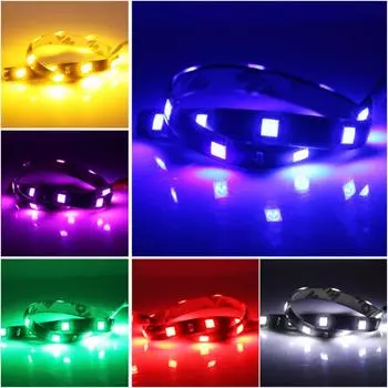 2 шт./1 шт., 12 В, гибкая светодиодная лента, водонепроницаемый автомобильный светильник, дневные ходовые огни, авто, интерьер, экстерьер 1Pc белый