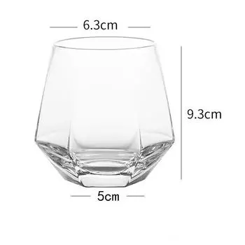 2 шт/1 шт шестиугольный стеклянный подарок для друга 320 мл цветная прозрачная посуда для напитков виски вина чашки бытовые сока чашки для воды 320ml