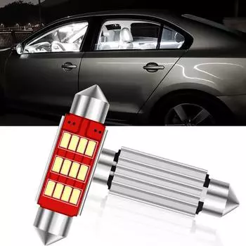 2 шт./1 шт. светодиодный 12 SMD автомобильный светодиодный светильник для чтения Canbus лампа постоянного тока 12 В 36 мм 39 мм 42 мм автозапчасти 41mm-1Pcs белый