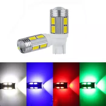 2 шт./1 шт. T10 W5W 158 194 192 ксеноновые лампы резервного копирования LED CANBUS 10SMD 5630 5730 внутреннее освещение 1pc белый