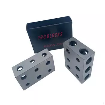 2 шт. 1x2x3 Блоки Параллельные Профессиональные Металлообрабатывающие Стальные Фрезерные 11 Отверстий для Калибровки