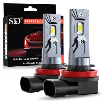 2 шт. 20000LM H7 H11 светодиодные лампы для фар H8 9005 HB3 9006 HB4 Canbus автомобильные противотуманные фары 40 Вт безвентиляторные светодиодные лампы для автоматического дальнего света 12 В 6000 К Plug&Play H7