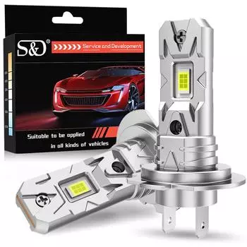 2 шт. 20000LM H7 светодиодные фары Canbus H7 лампочки 1:1 мини-размер 50 Вт Plug and Play автомобильные фары CSP 6500K Белый дальний/ближний свет фара