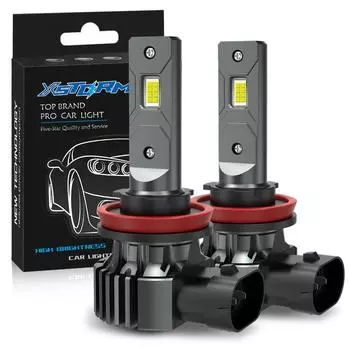 2 шт. 20000LM H8 H11 светодиодные противотуманные лампы 9005 HB3 9006 HB4 H16 JP противотуманные фары Canbus безвентиляторные мини 880 881 белые 6500K CSP для авто DRL дальнего света H1