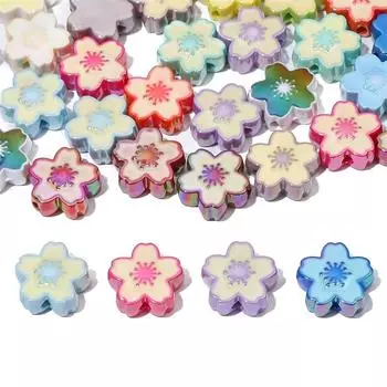 2 шт., 20 мм, акриловая эмаль ручной работы, бусины с цветком вишни для серег, ожерелья, браслета, изготовление ювелирных изделий своими руками светло-зеленый