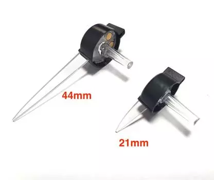 2 шт. 21 мм / 44 мм Стрелки индикаторов приборной панели автомобиля Белая ось Стандартный световод Индикатор