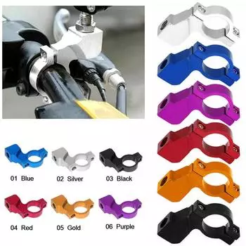 2 шт., 22 мм, 7/8 дюйма, руль мотоцикла, квадроцикла, кронштейн для зеркала заднего вида, держатель адаптера, зажимной винт с ЧПУ синий