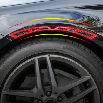 2 шт., 22 см, гибкие автомобильные арок из ПВХ, арочное колесо, комплект защиты для бровей, брызговики из углеродного волокна, защита от царапин жёлтый