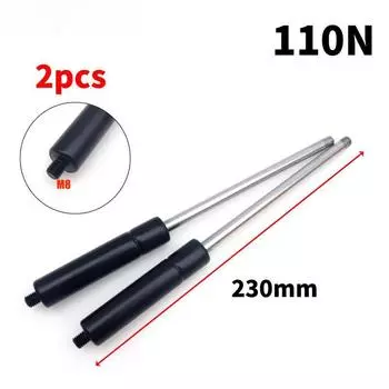 2 шт. 230 мм 110 Н автомобильные газовые стойки газовая пружина капот M8 опорный стержень амортизатор подъемник для окна кровати автофургона автобуса каравана
