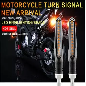 2 шт., 24 светодиода, высокая яркость, указатели поворота для мотоцикла, указатели поворота для мотоцикла, дневные ходовые огни, стоп-сигналы жёлтый/чёрный